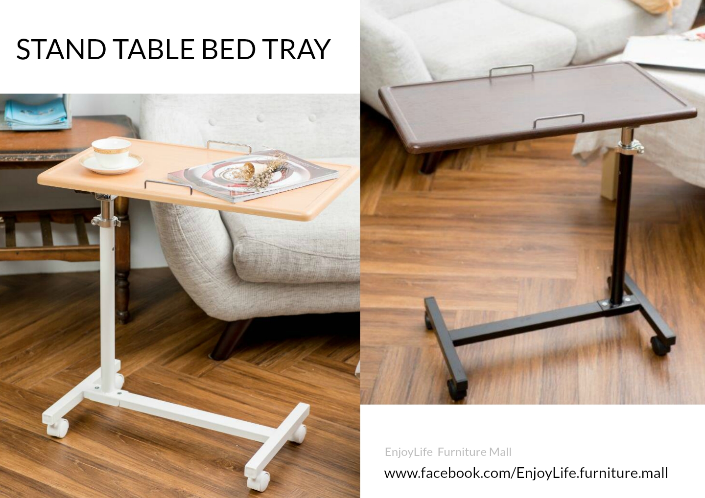 Wood Stand Table Bed Tray